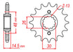 Piñon Transmision Para Honda Vfr 800 1998-2020 17t 1