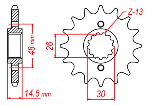 Piñon Transmision Para Honda Vfr 800 1998-2020 17t 1