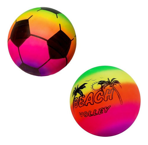 Pack of 50 Inflatable Fluorescent Rubber Beach Volleyball Balls 0