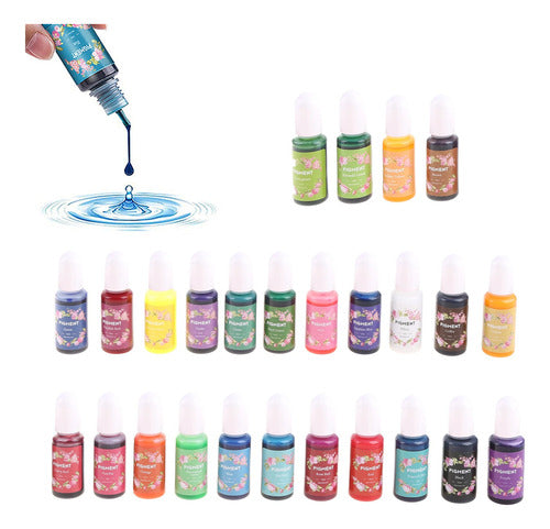 Set Pigmentos Liquidos Traslucidos Resina 10 Ml X 26 1