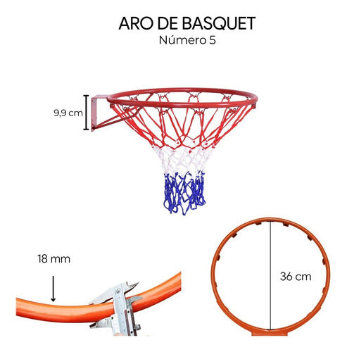 Basketball Hoop with Net Size 5 2