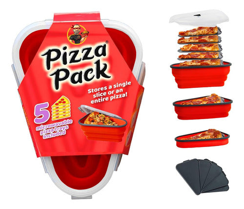 Contenedor De Pizza Reutilizable Con 5 Bandejas Ajustables, 0