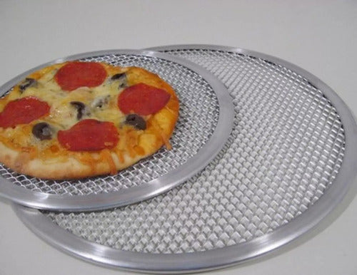 Tela P/ Assar Pizza Mais Rápido Em Alumínio 30cm Resistente 3