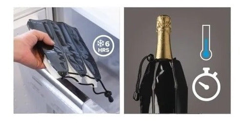 Vacu Vin Champagne Set Opener + Cooler + Stopper 3