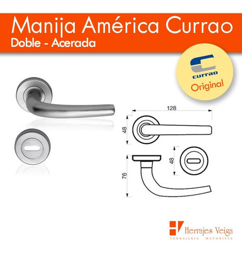 Currao Manija Puerta Picaporte Doble Currao America Acerada 1