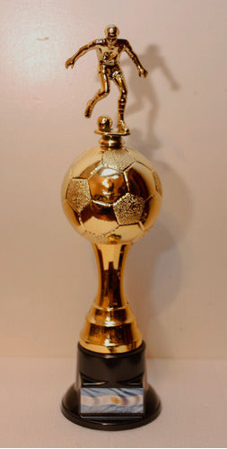 Trofeo Futbol Balon De Oro -28cm Sin Jug -37 Cm Con Jugador 1