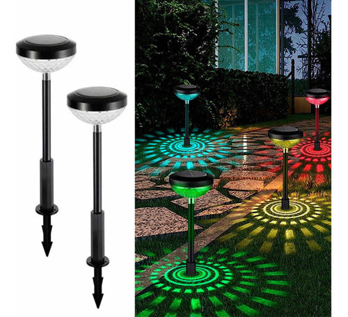 Megacree Farol Solar Led Estaca Jardín Pack X2 Unidades Piso Exterior 0