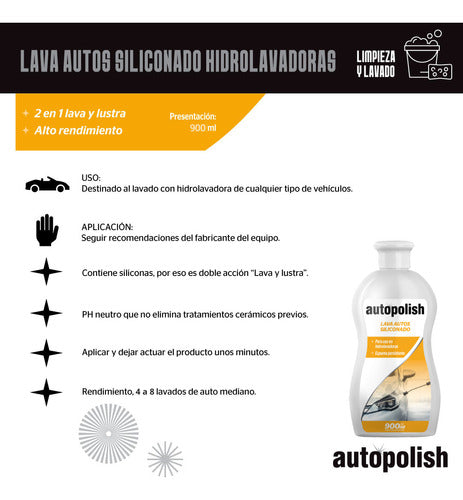 Autopolish Hydro Wash Kit Express 3 Products Shampoo Windshield Wax 3