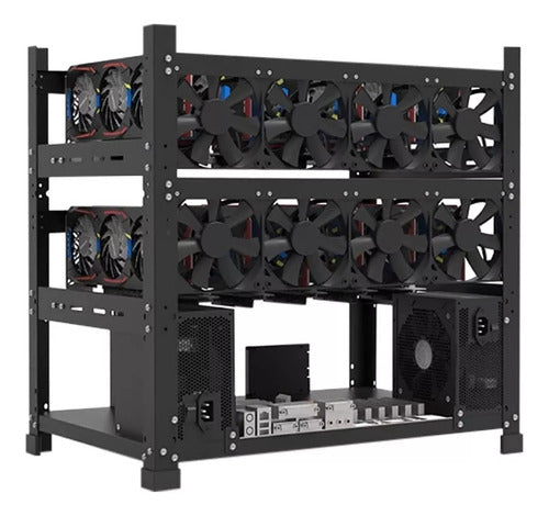 Generic 12 GPU Mining Rig Rack Case Frame 0