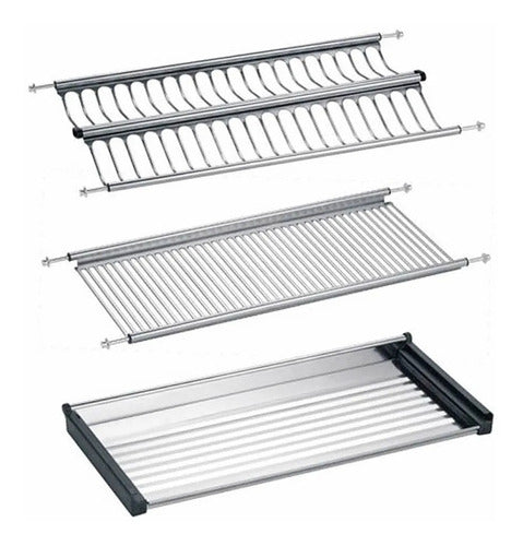 BRZ 60 Cm Stainless Steel Plate Rack for Cabinet Module 2