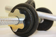 Pair of Solid Chromed Dumbbells with Screw + 14 Kg Weight Plates Set 6