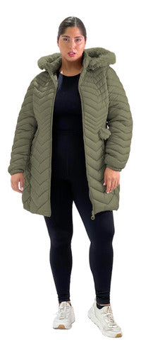 Women's Plus Size Long Jacket Hooded Warm Waterproof 20