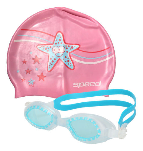 Origami Kids Swimming Kit: Goggles and Speed Printed Cap 110