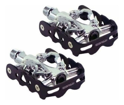 Pedales Automaticos Plataforma Zeray Zp-101z Tipo Shimano 0