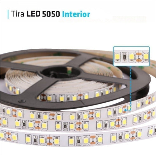 LED Strip 5050 Roll 10 Meters Colors 12V Interior + Power Supply 1