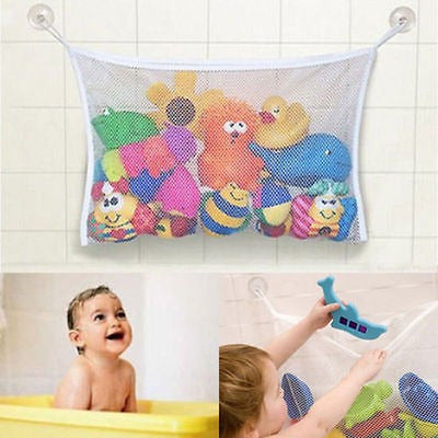 Kids Bath Time Toy Storage Organizer Suction Cup Bag 1