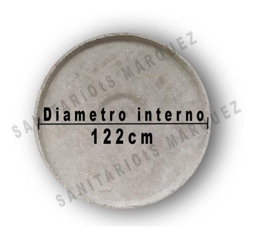 Tapa Tanque Fibrocemento 122cm Diametro Interior 1