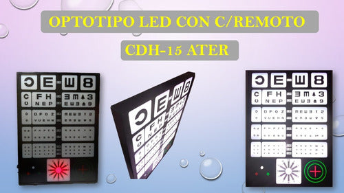 Optotipo Led Con Control Remoto Marco Negro 2