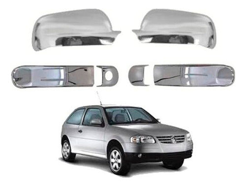 Kit 4 Chrome Door Handle Covers for VW Gol G3 and G4 Power 4