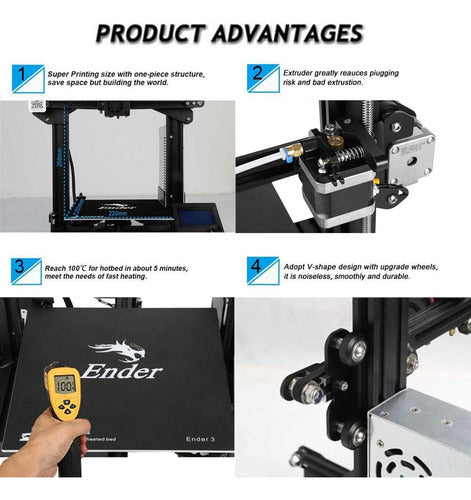 Impresora 3d De Aluminio Con Reanudación, 220x220x250 Mm 3