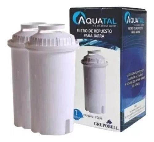 Aquatal Water Purifying Pitcher 2.4 L + 2 Extra Filters 1