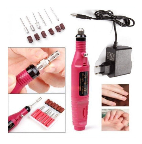 Professional Electric Nail Drill Manicure Set + Milling Cutter Kit 0