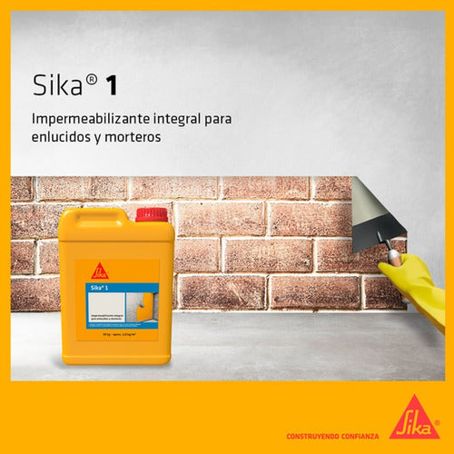 Sika 1 Hidrofugo Tipo Cerecita Revoque Carpeta Mortero 1kg 5