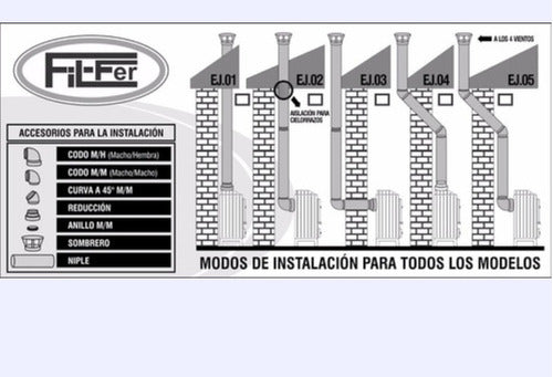 Filfer Curva De Fundición De Hierro 45º 4 Pulgadas Macho/macho 1