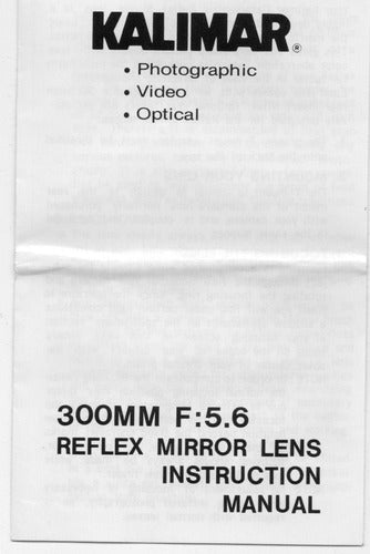 300mm Telephoto Catadioptric Lens. T Mount Universal 4