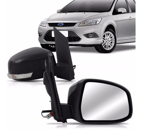 Fitam Focus 2 Ghia 2008 09 10 11 2012 Right Black Mirror with Light 0