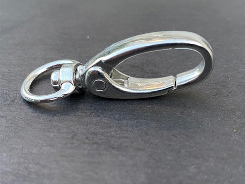 Set of 10 Oval Carabiner Keychains 34mm - Metal Spring Clasp for Crafts and Jewelry Making 1