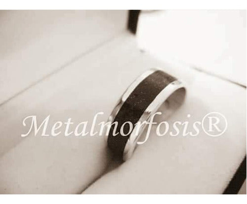 Metalmorfosis Alianza/Anillo Plata 925 Macizas Y Madera De Ebano 1