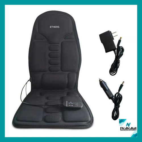 Etheos Vibrating Heating Massage Seat Cushion with Timer - 8 Modes 2