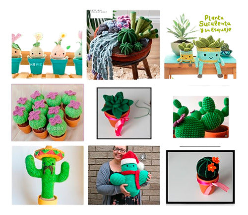 Cactus Amigurumis Crochet Patterns - 5 Choose + 1 Gift 0