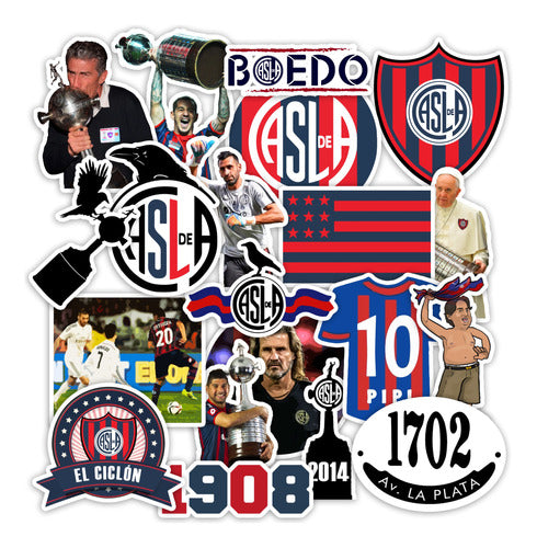 Stickarte_arg San Lorenzo Stickers Set of 15 PVC 0