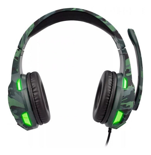 Auriculares Gamer  Trooper 100mw Pc Ps4 Ps5 Xbox Camuflados 1