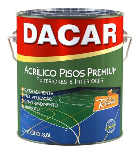 Pintura Para Pisos Dacar Premium Latex Acrílico 3,6l 0