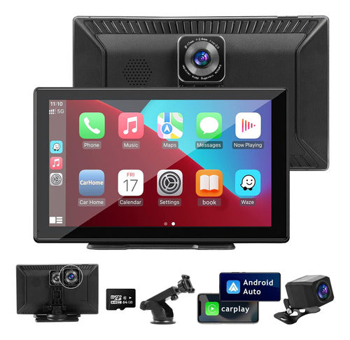 Hererod Estereo Inalambrico Portatil Para Automovil Carplay 0