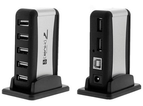 Hub Usb 2.0 De 7 Puertos Con Fuente De Alimentacion Para Pc® 0