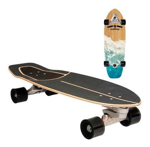 Seething Skate Longboard Carver Surfskate with Grip - El Rey 6