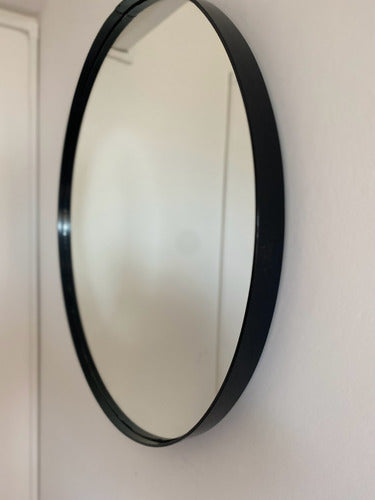 Round Decorative Mirror with Iron Frame 60cm 2