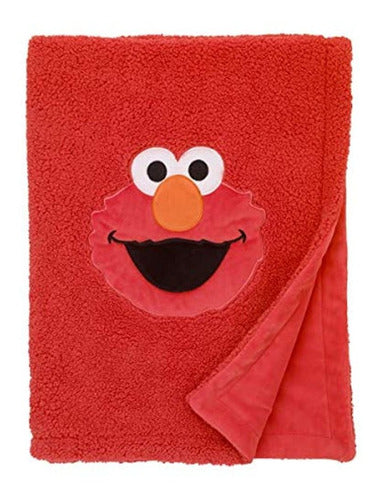 NOJO BABY & KIDS, INC. Sesame Street Elmo Red Soft Plush Sherpa Blanket for Toddler 0