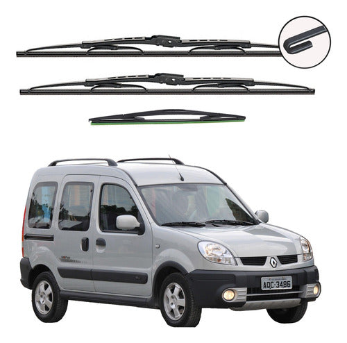 Trico/Taxim Kit of 3 Wiper Blades for Renault Kangoo Sportway Up to 2018 0