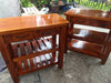 Hand-Painted Algarrobo Cedar Wengue Oak Sideboard Cheese Table 0