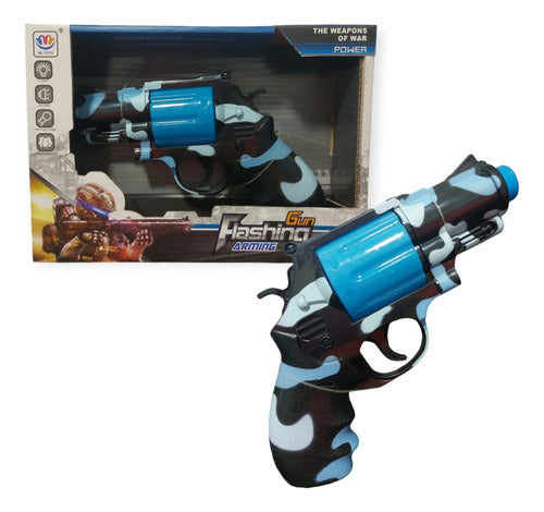 Toys Fur Fan Revolver Gum Flashing Arming with Light and Sound 1