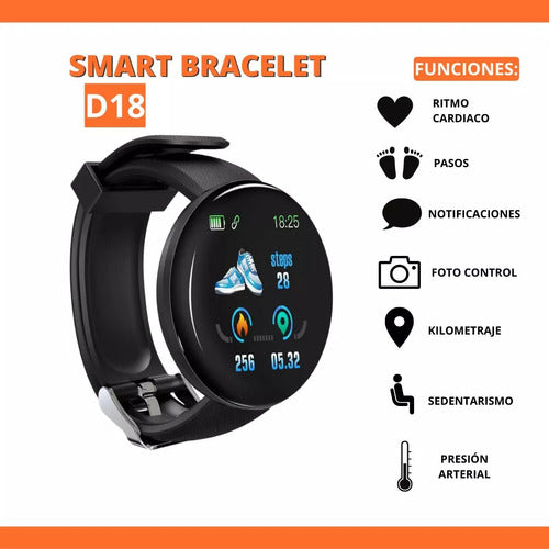 Smartwatch Intelligent D18 Combo X4 Colors - Ideal Gifts! 8