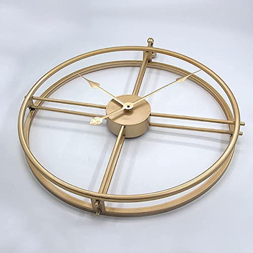 Reloj De Pared Dorado Grande De 20  Reloj De Metal Moderno R 4