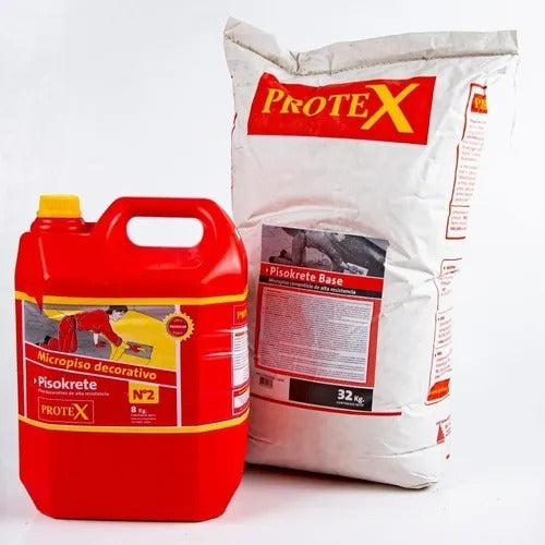 Protex Base Microcemento Gris Pisokrete 40kg 0