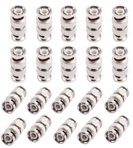 20pcs BNC Male to Male Coaxial Adapter Connector 0