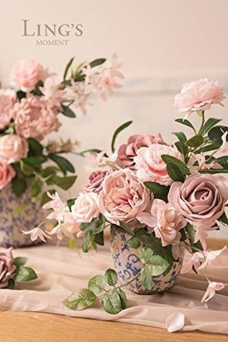 Lings Moment Hand-Painted Artificial Flowers Wedding Bouquet Idea Rose 1